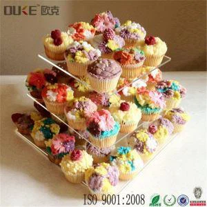 Elegantna modna Clear Acrylic cupcake stoji plastičnom vintage torta stoji