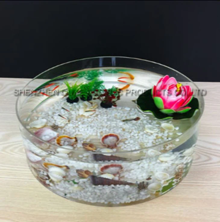Alibaba Suppliers Clean Plastic Round Fish Tank Aquarium