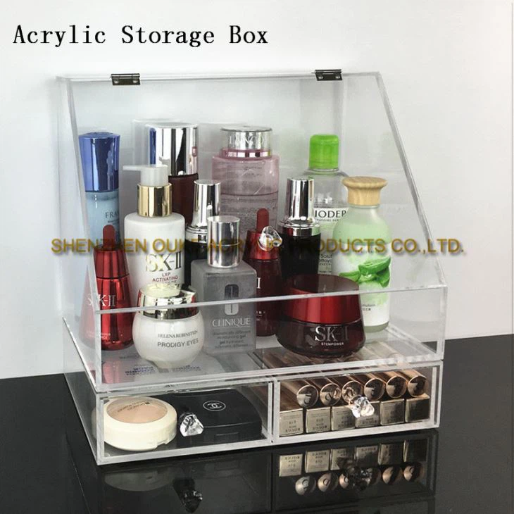 Online Hot Sale Clear Multilayer Box Acrylic Storage Box Plastic Cosmetic\Makeup Box