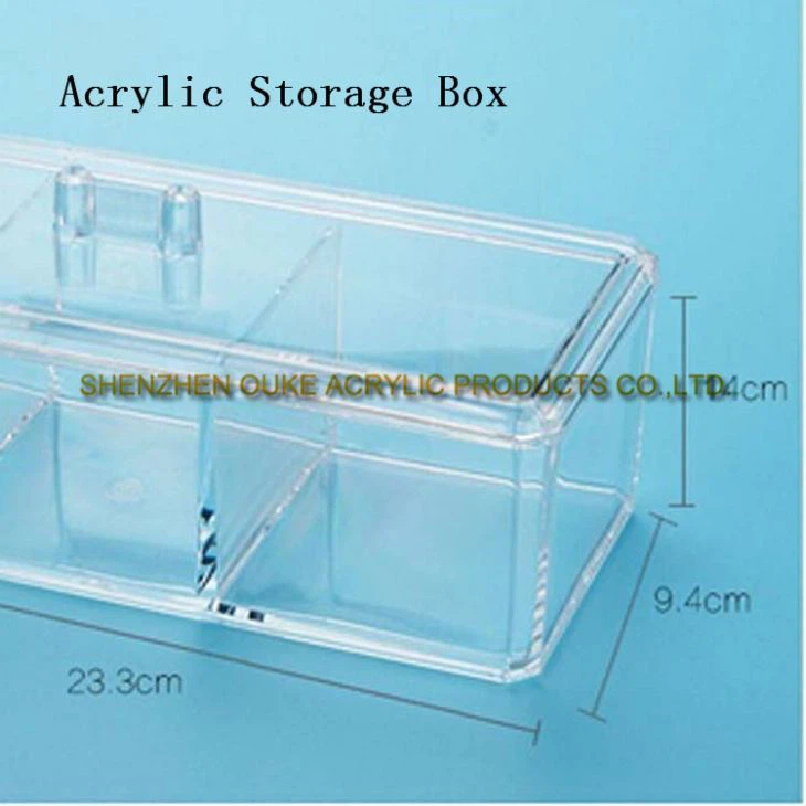 Factory Custom Size Acrylic Compartment Box Lucite Case\Box With Lid