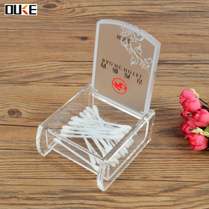 Hotel Suppliers Dust Proof Acrylic Cotton Swab Box