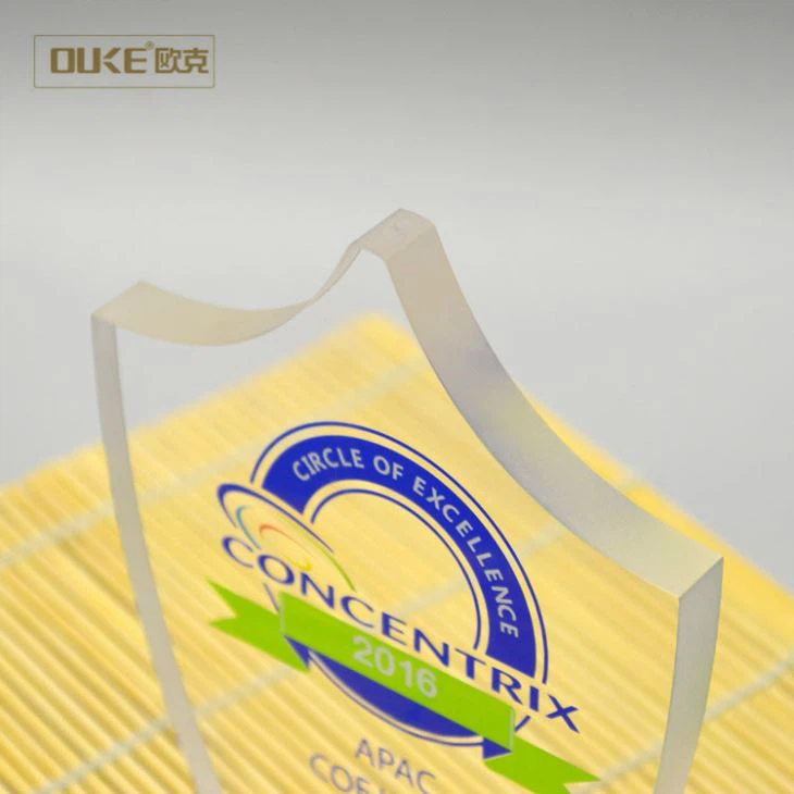 Manufacture Roof Shape Blank Acrylic Award Trophy