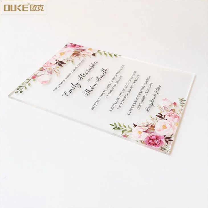 Wholesale Modern Acrylic Wedding Invitation