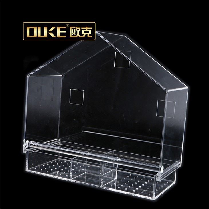 Custom Acrylic Bird Cage Clear Acrylic Wild Bird Feeder